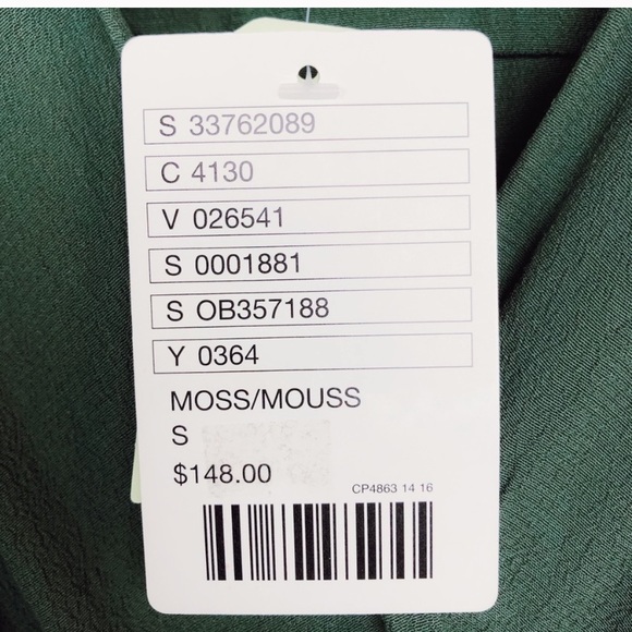 NWT Anthropologie Maeve Lene Green Faux Wrap Dress - Picture 9 of 9